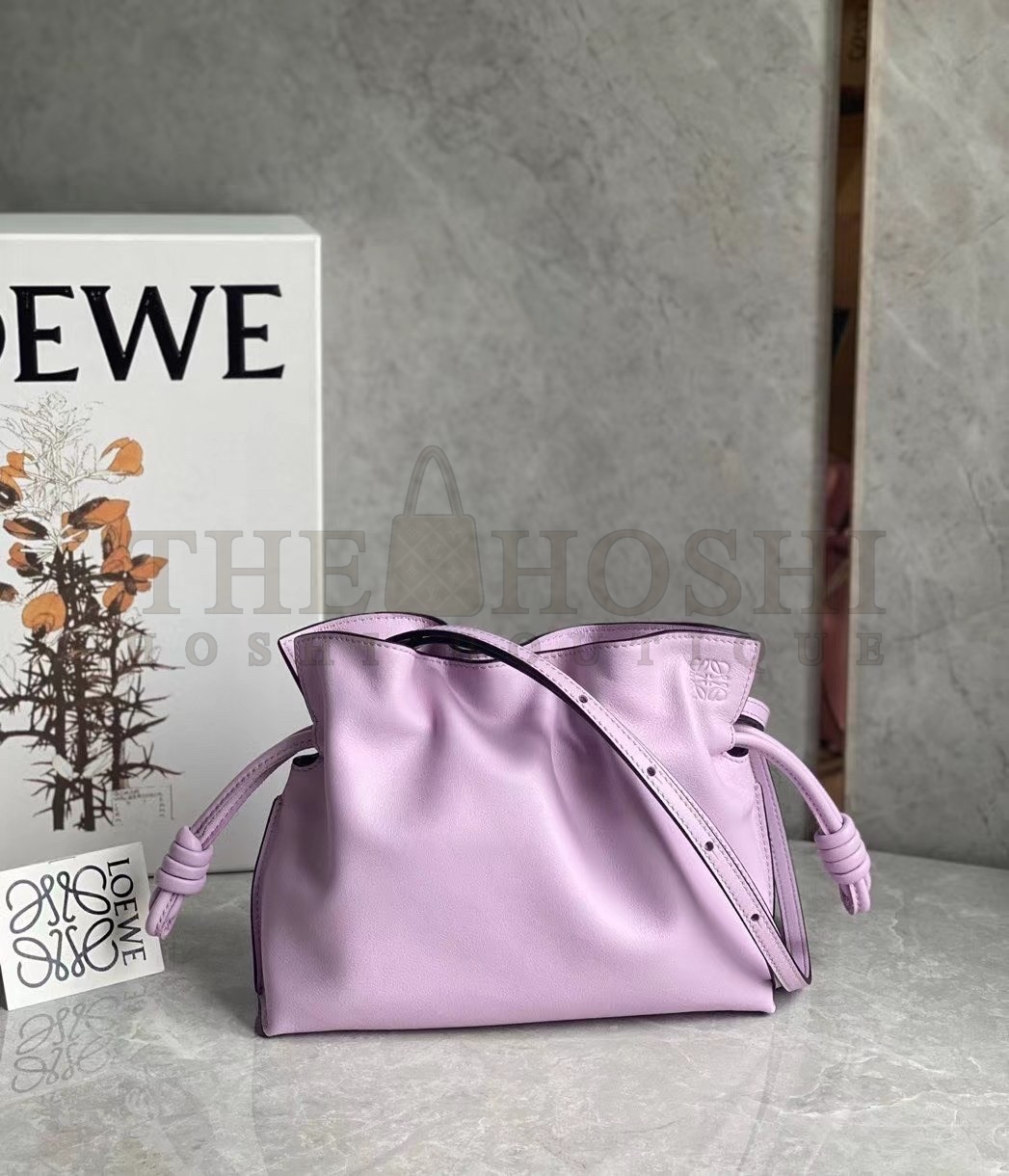 L0ew* Mini Flamenco Clutch Bag In Bloom Orchid Calfskin Master Quality