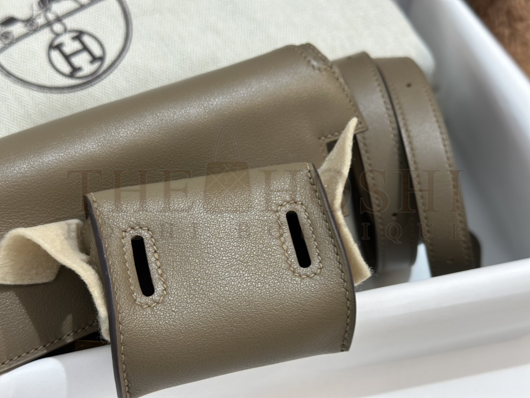 H**me5 Kelly Moove 18 Bag Gold Buckle Taupe Leather Detachable Strap Master Quality