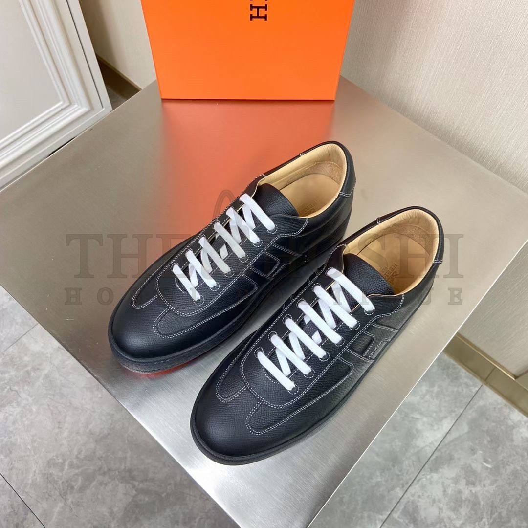 H**me5 Boomerang Sneakers In Black Epsom Leather Master Quality
