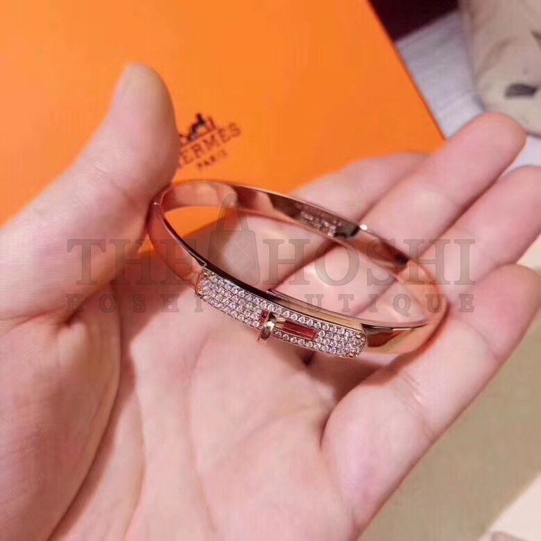 H**me5 Rose Gold Small Kelly Bracelet With D1am0nds Master Quality