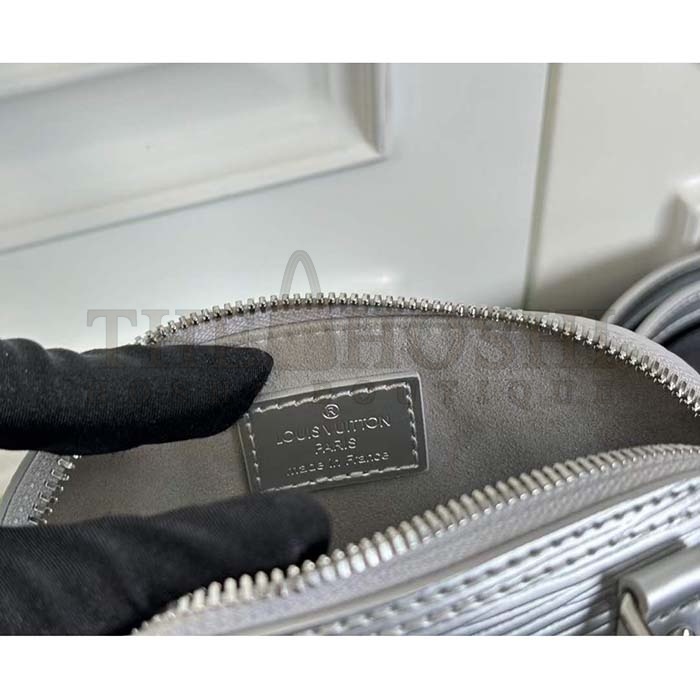 L0vis Vvtt0n LV Women Nano Alma Handbag Silver Epi Grained Cowhide Leather Master Quality