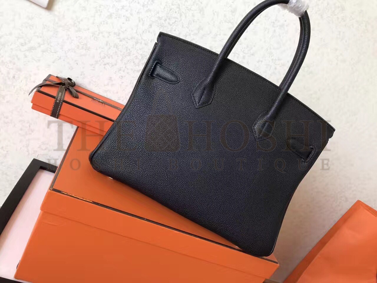 H**me5 Black Birkin 30cm Clemence Handmade Bag Master Quality