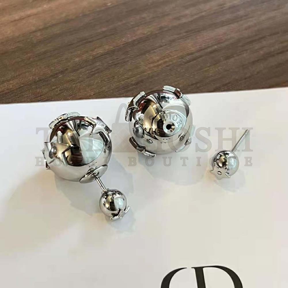 D10r Women Tribales Earrings Silver and Silver-Tone Crystals Master Quality
