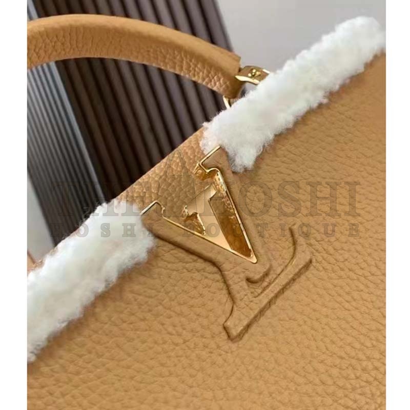 L0vis Vvtt0n LV Women Capucines BB Bag Arizona Taurillon Leather Shearling Master Quality