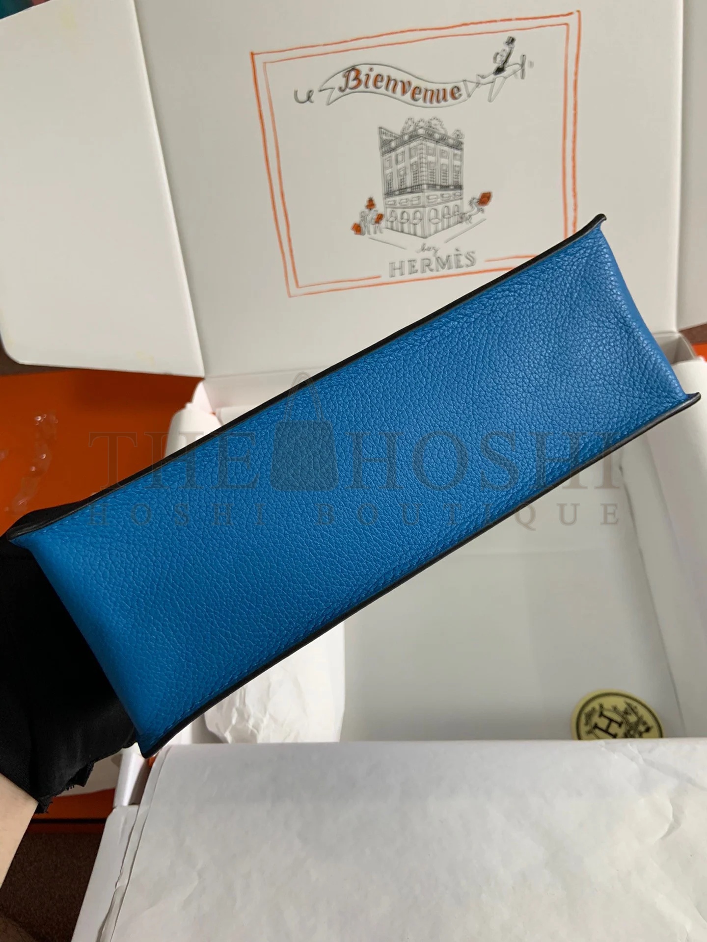 H**me5 Kelly Danse II Handmade Bag In Blue Hydra Evercolor Calfskin Master Quality