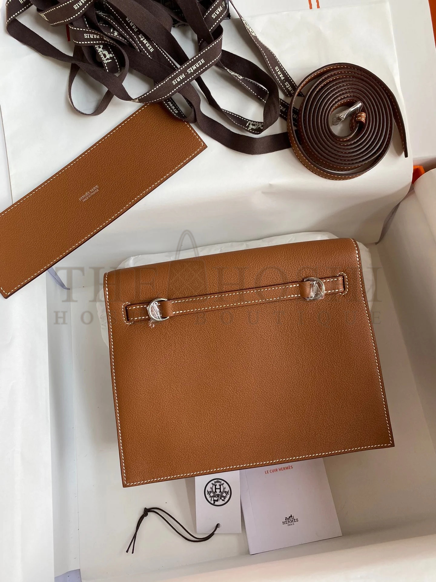 H**me5 Kelly Danse II Handmade Bag In Gold Evercolor Calfskin Master Quality