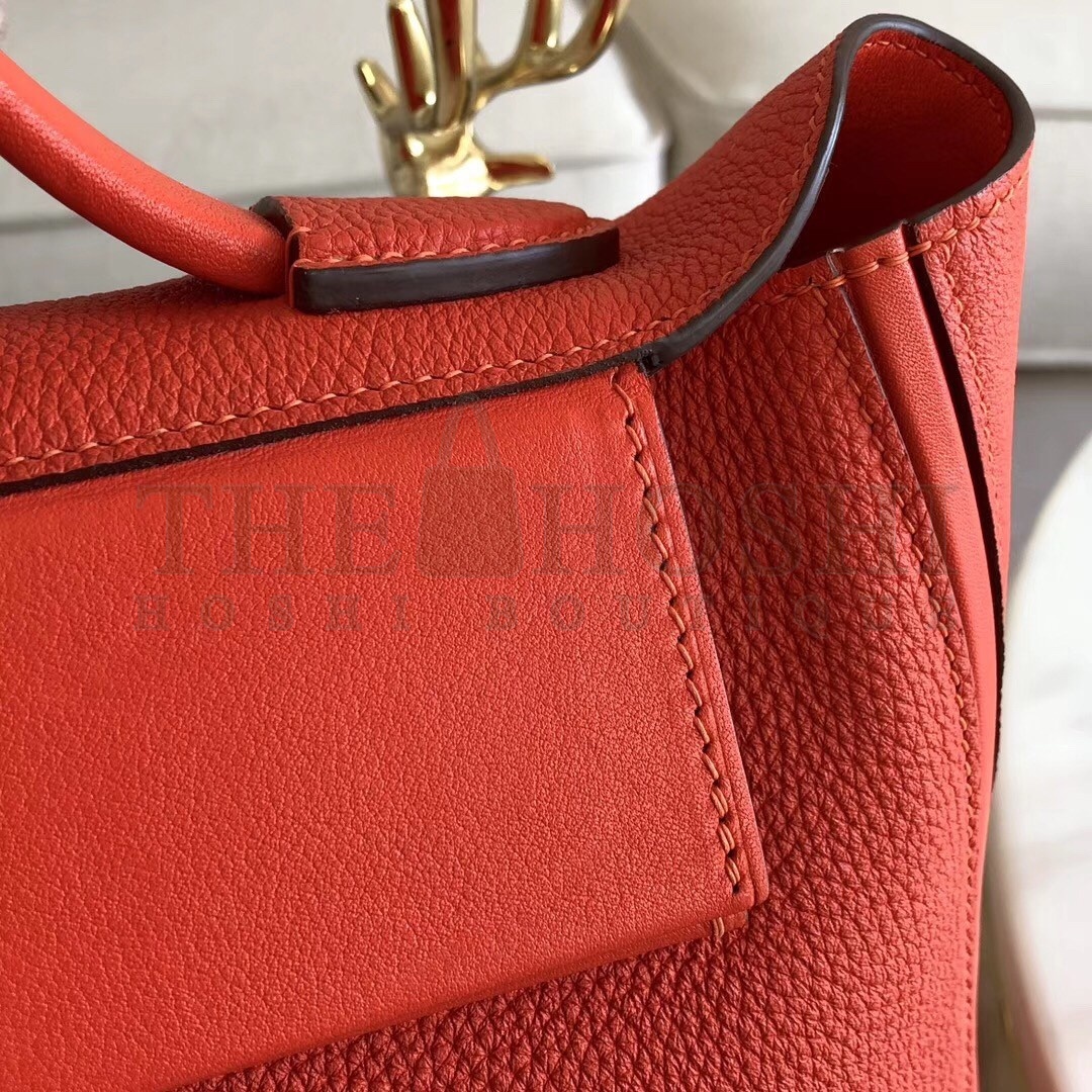 H**me5 24/24 29 Bag In Red Clemence Calfskin Master Quality