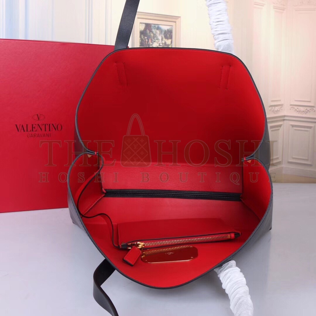 Va1e*ntin0 Garavani Black Large Vring Shopping Tote Master Quality