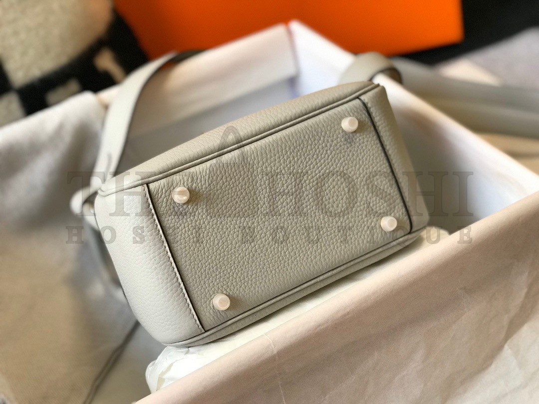 H**me5 Lindy Mini Bag In Pearl Grey Clemence Leather GHW Master Quality