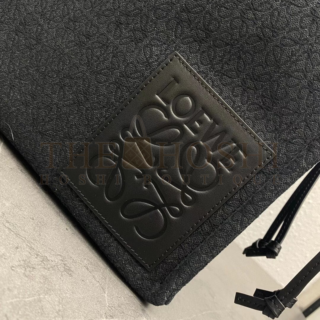 L0ew* Cushion Small Tote In Black Anagram Jacquard Master Quality