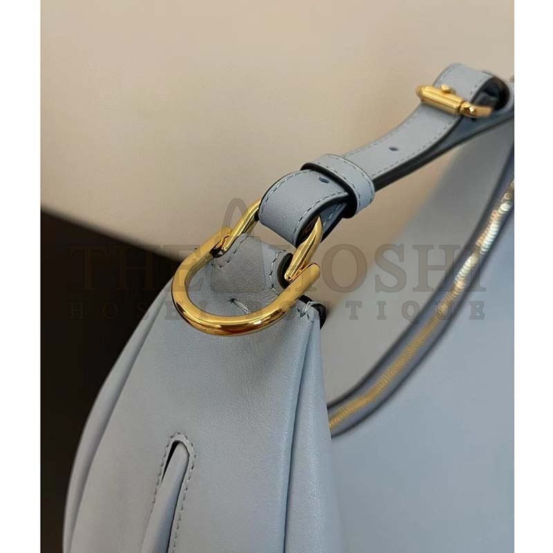 F**di Women FF F**digraphy Small Light Blue Leather Bag Master Quality