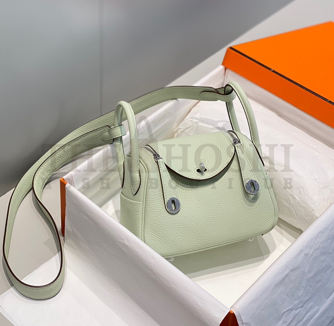 H**me5 Lindy Mini Bag In Vert Fizz Clemence Leather PHW Master Quality