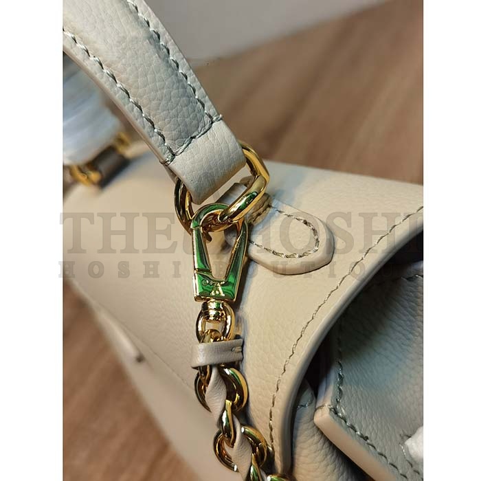 L0vis Vvtt0n LV Women Lockme Ever Mini Handbag Greige Grained Calf Leather Master Quality