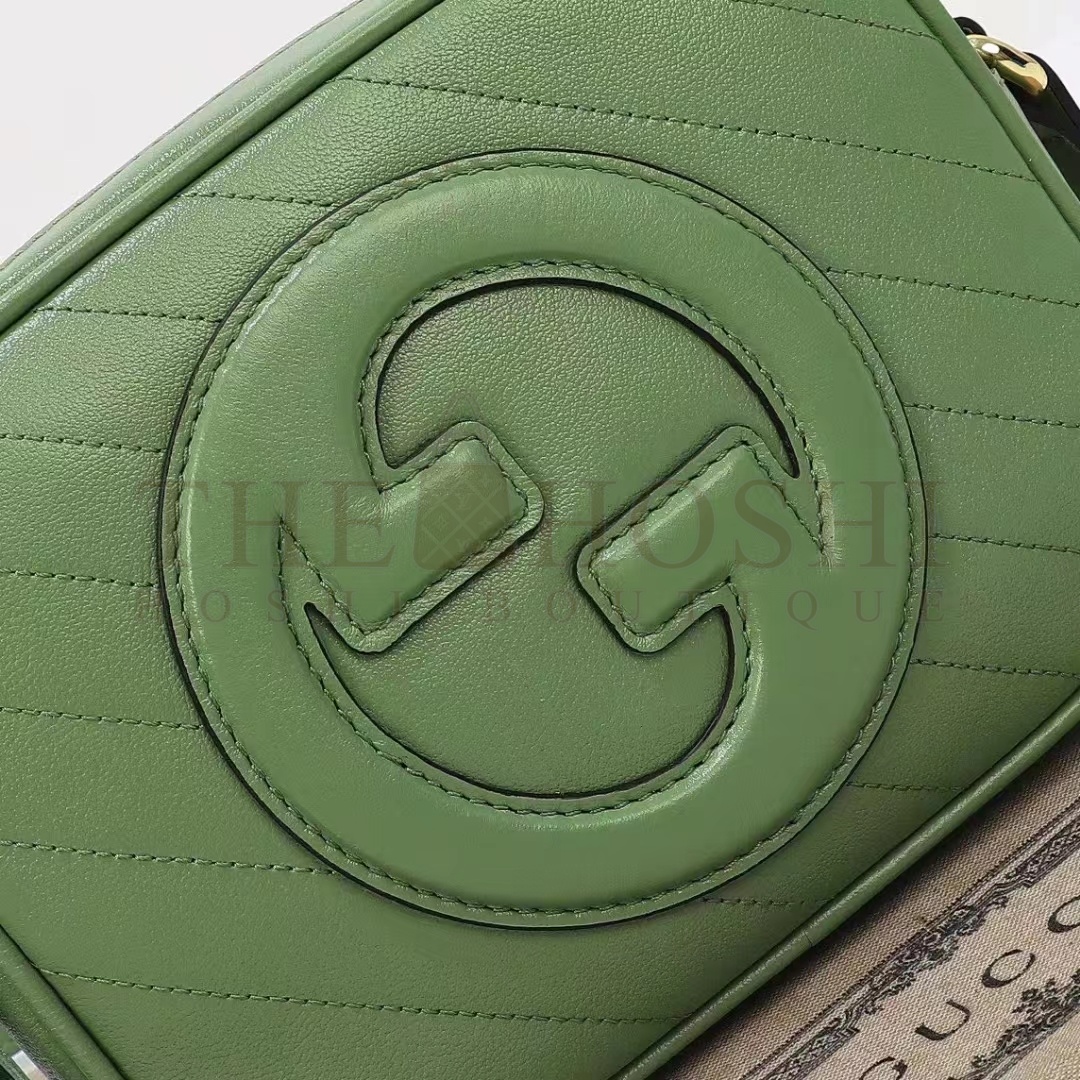 Gvc*1 Women GG Blondie Small Shoulder Bag Green Leather Zipper Closure Master Quality