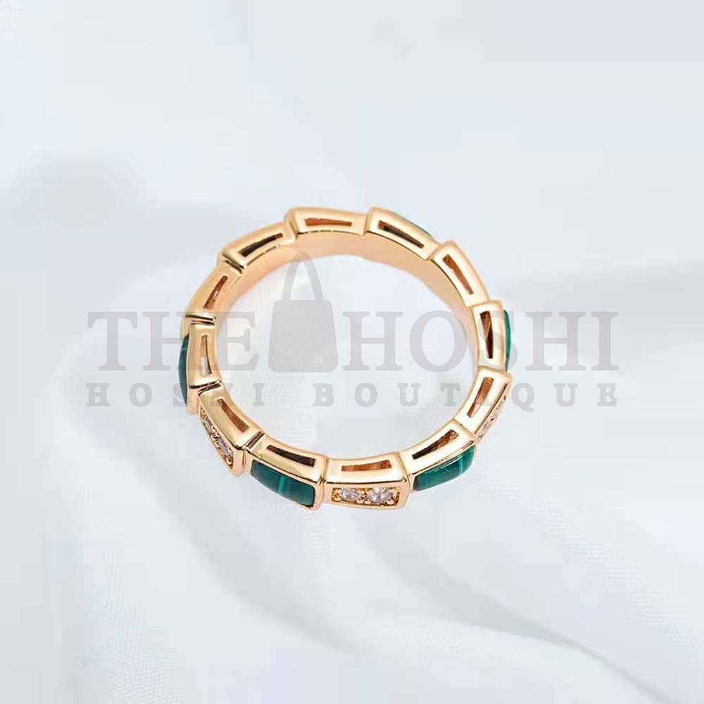 Bv1g*ai Women Use of Unconventional Materials Serpenti Viper Ring Master Quality