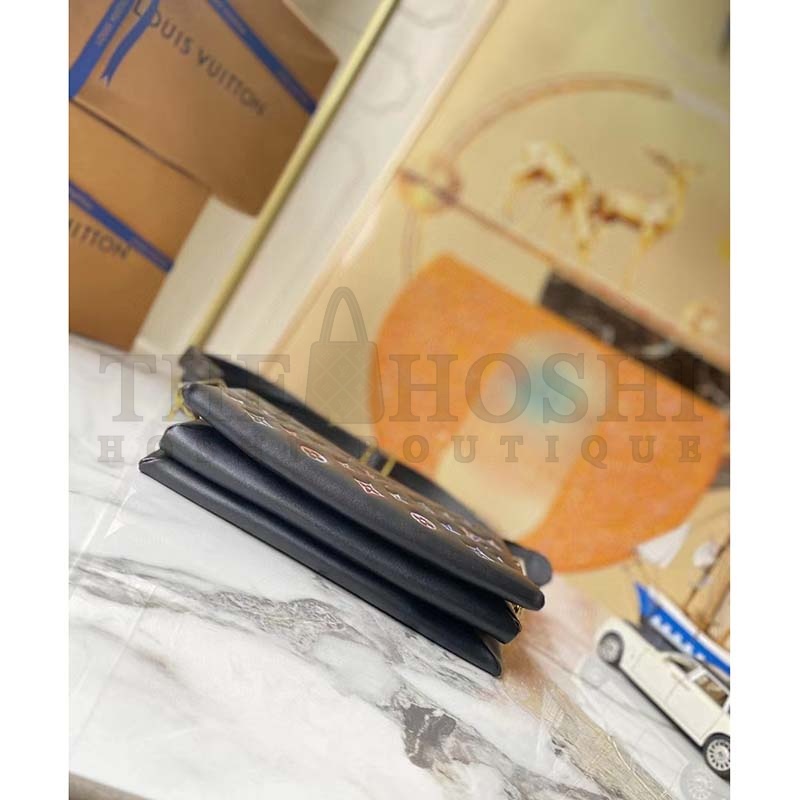 L0vis Vvtt0n LV Women Coussin MM Handbag Navy Blue Lambskin Leather Master Quality