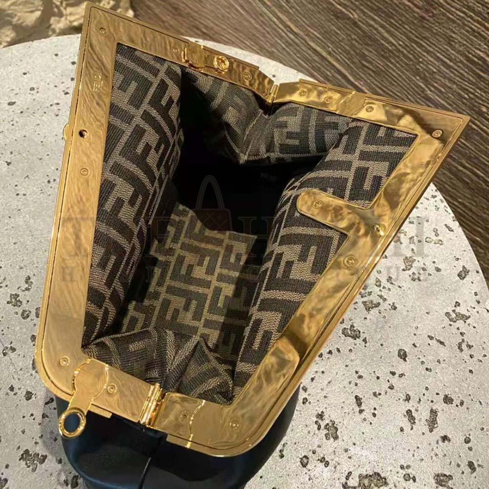 F**di Women First Medium Nappa Leather Bag-Black Master Quality