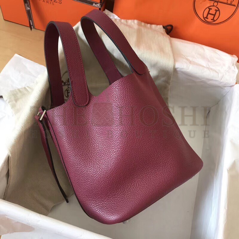 H**me5 Ruby Picotin Lock MM 22cm Handmade Bag Master Quality