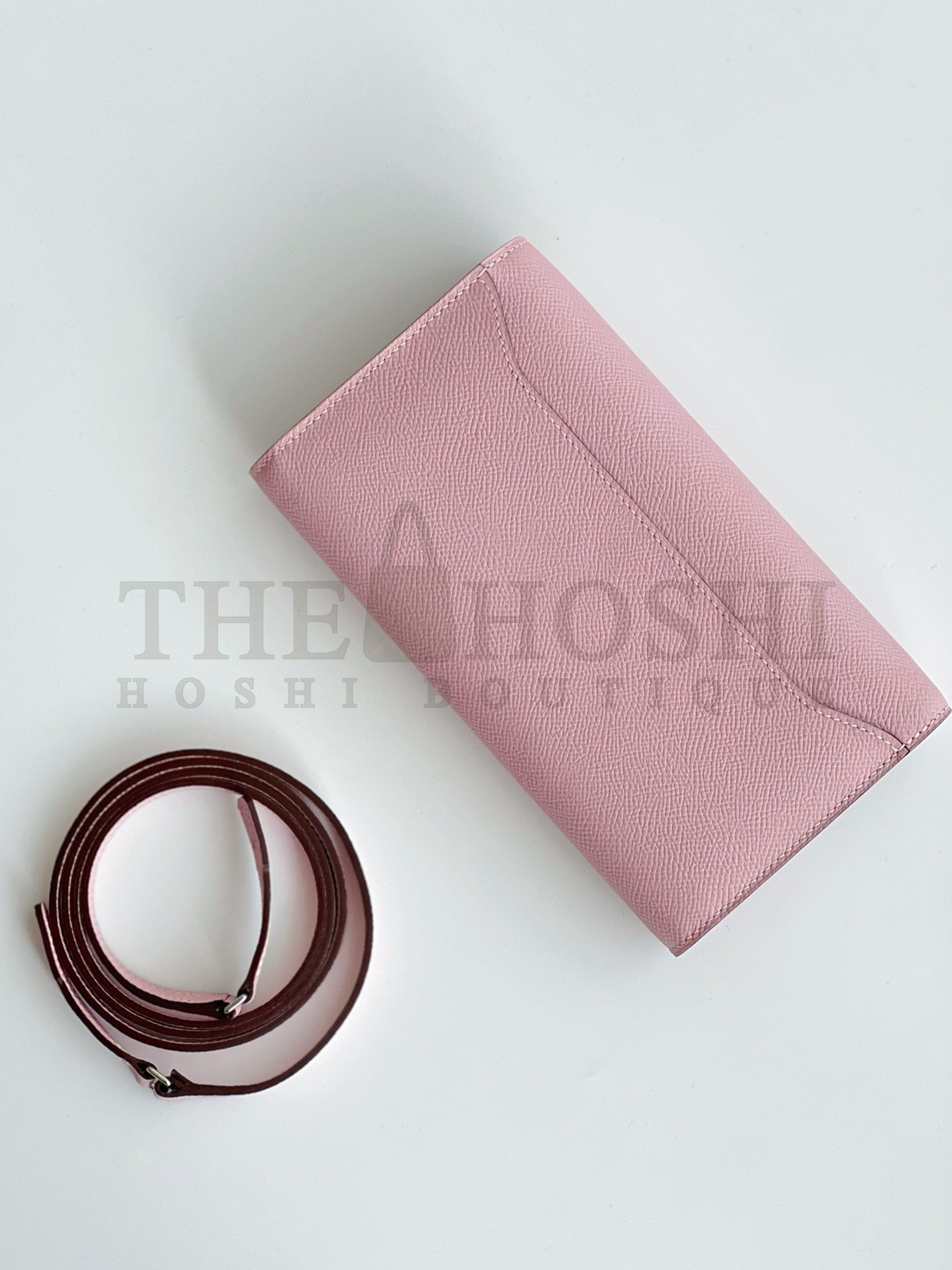 H**me5 Constance To Go Wallet in Pink Epsom Calfskin Master Quality