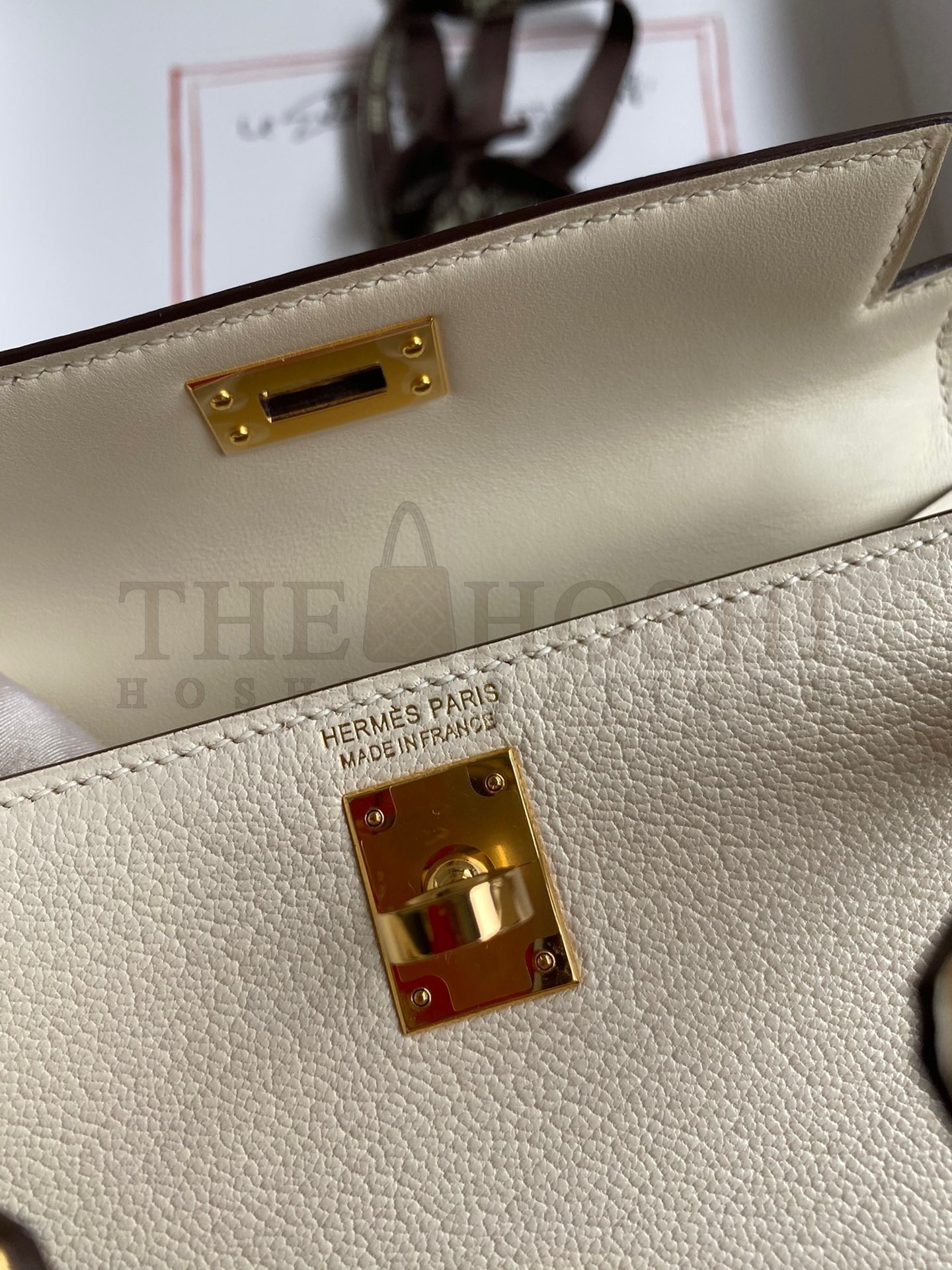 H**me5 Kelly Mini II Sellier Handmade Bag In Nata Chevre Mysore Leather Master Quality