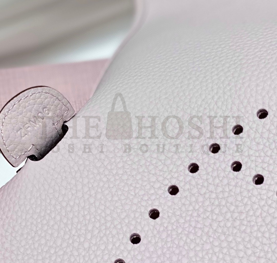 H**me5 Evelyne III 29 Bag in Mauve Pale Clemence Leather Master Quality