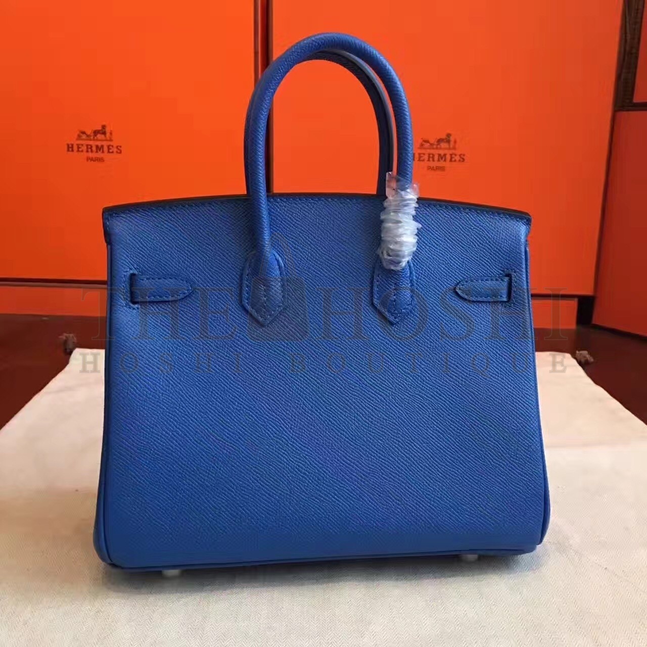 H**me5 Blue Birkin 25cm Epsom Handmade Bag Master Quality