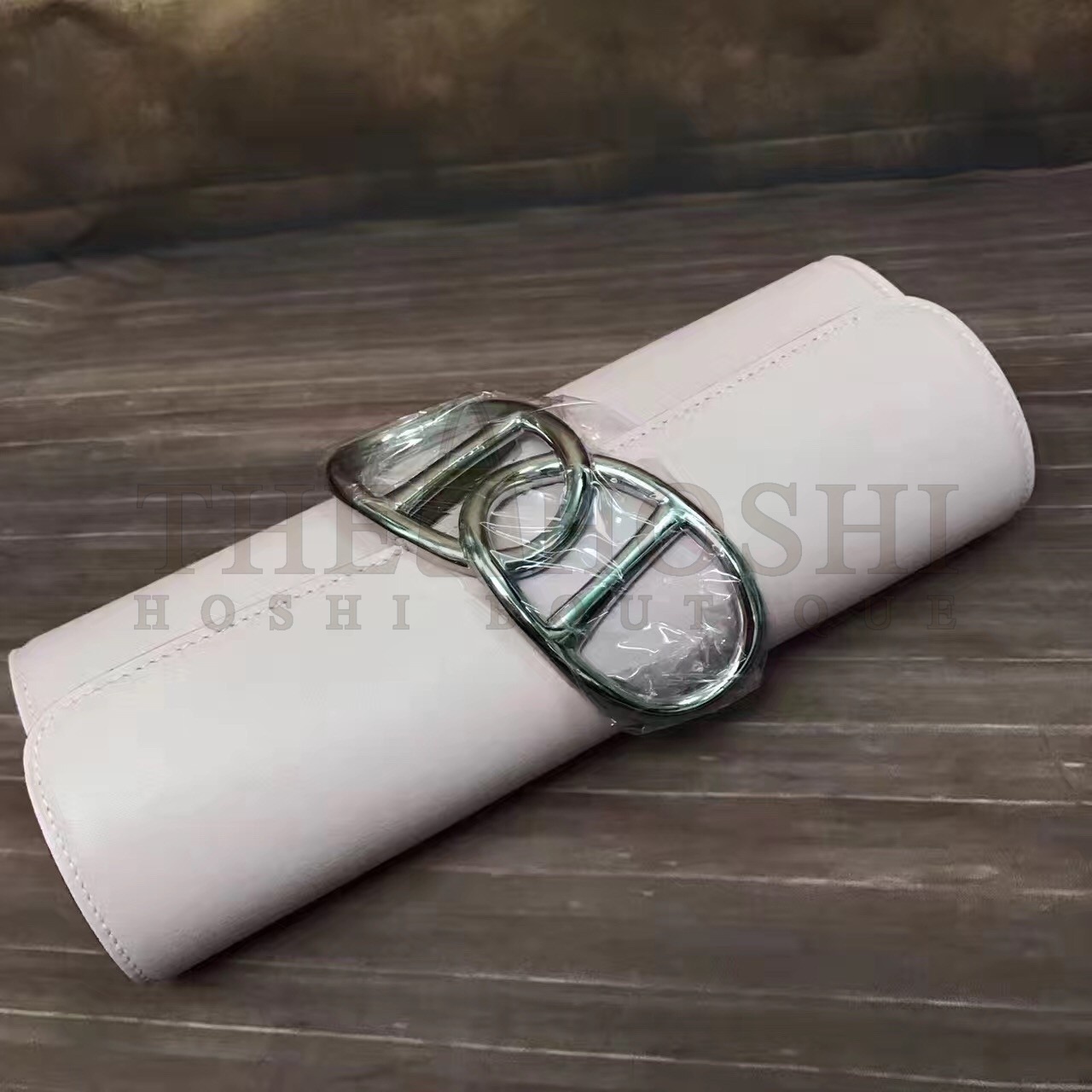 H**me5 Handmade Egee Clutch In Rose Dragee Swift Leather Master Quality