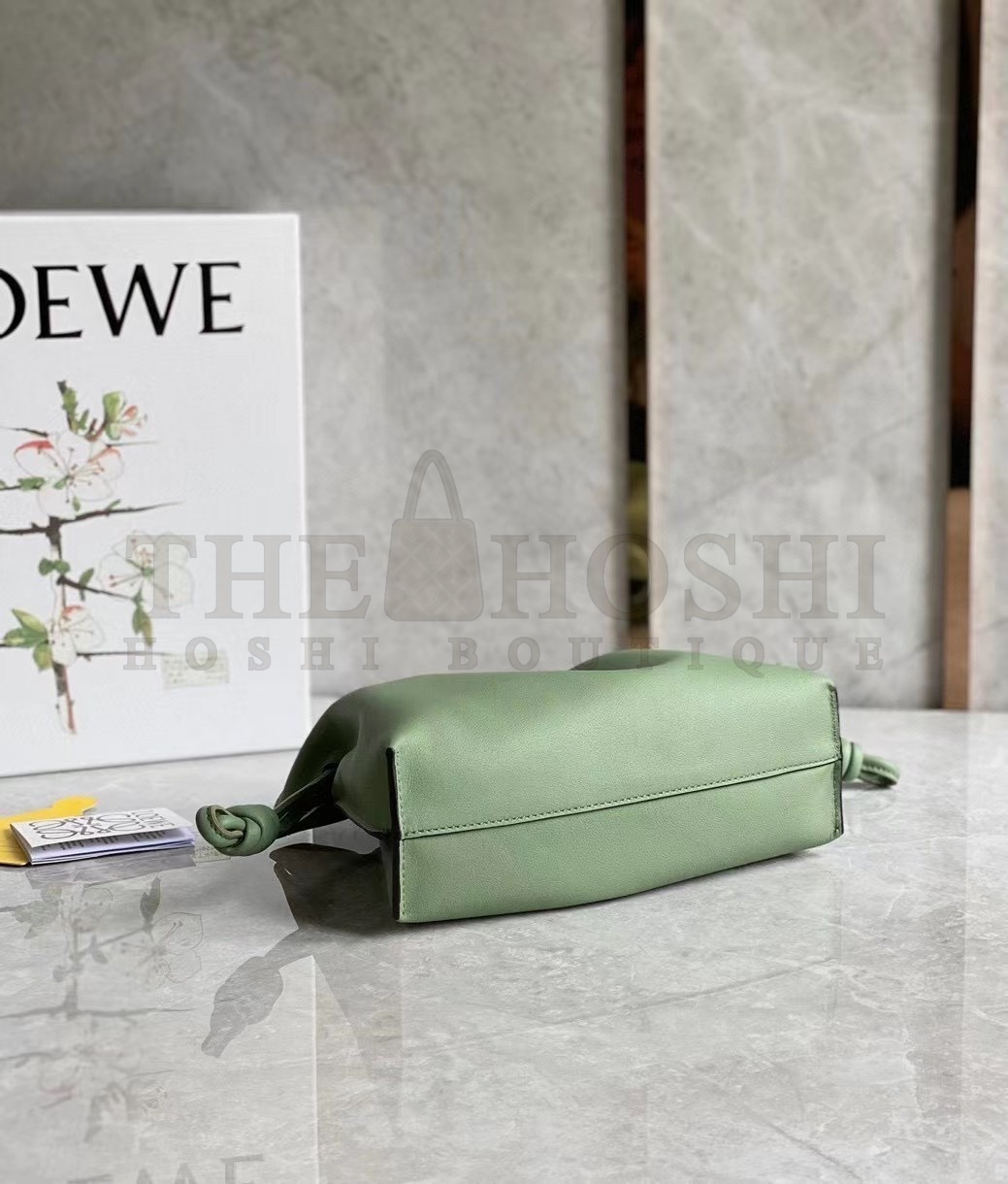 L0ew* Flamenco Mini Clutch In Rosemary Nappa Leather Master Quality
