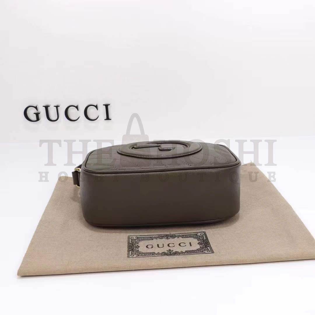 Gvc*1 Women GG Blondie Small Shoulder Bag Brown Leather Zipper Closure Master Quality