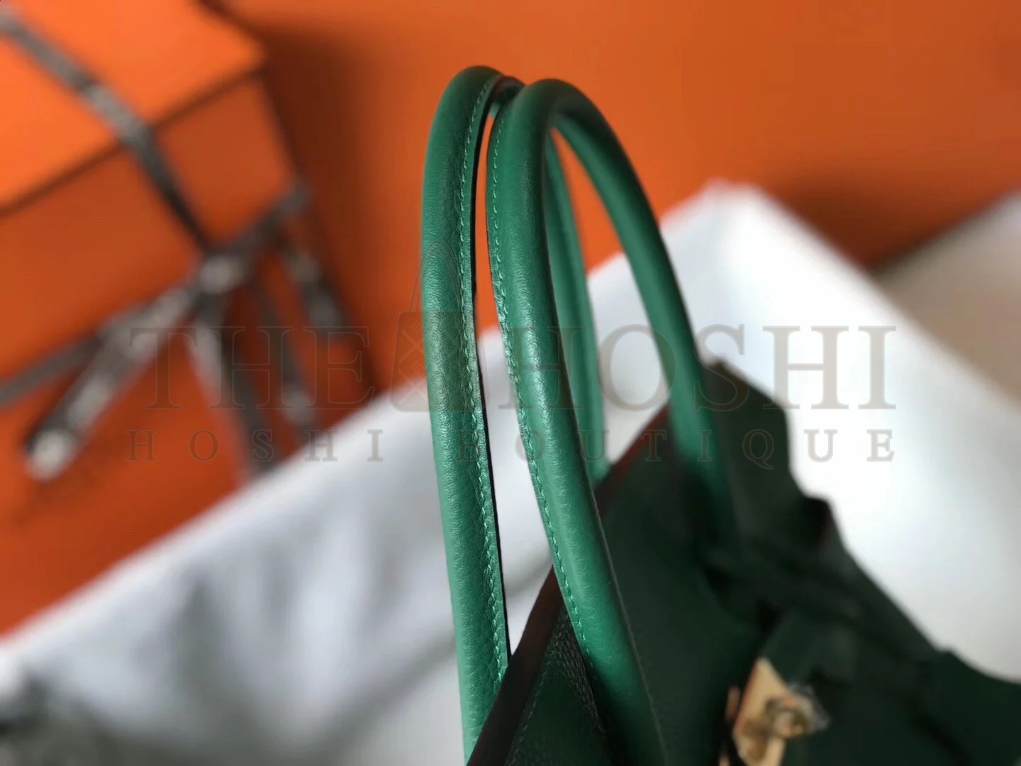 H**me5 Birkin 30 Bag in Vert Vertigo Clemence Leather with GHW Master Quality