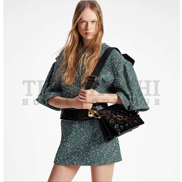 L0vis Vvtt0n LV Women Coussin PM Handbag Black Calfskin Cowhide Leather Master Quality