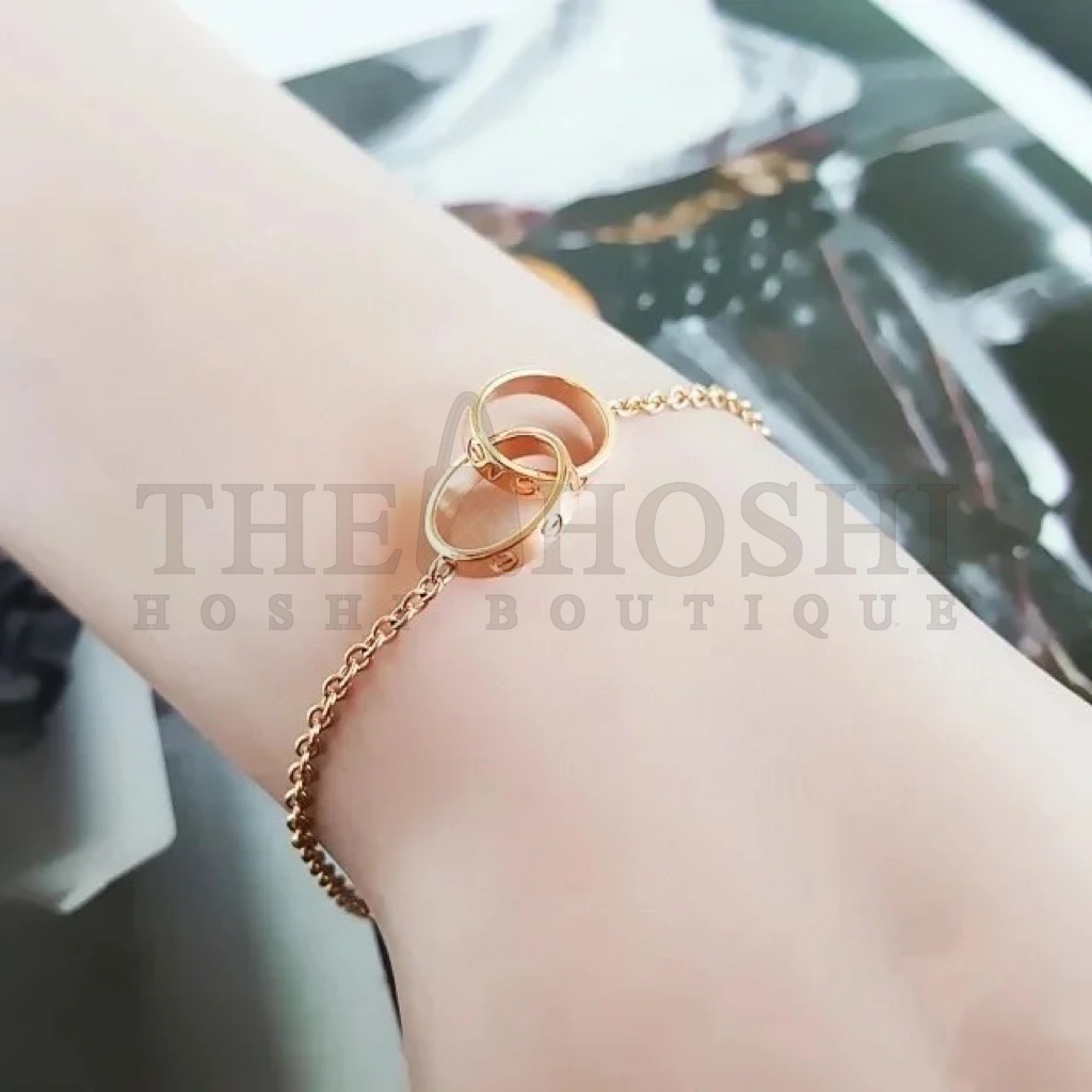 Ca*t1er LOVE BRACELET, Two Ring Master Quality