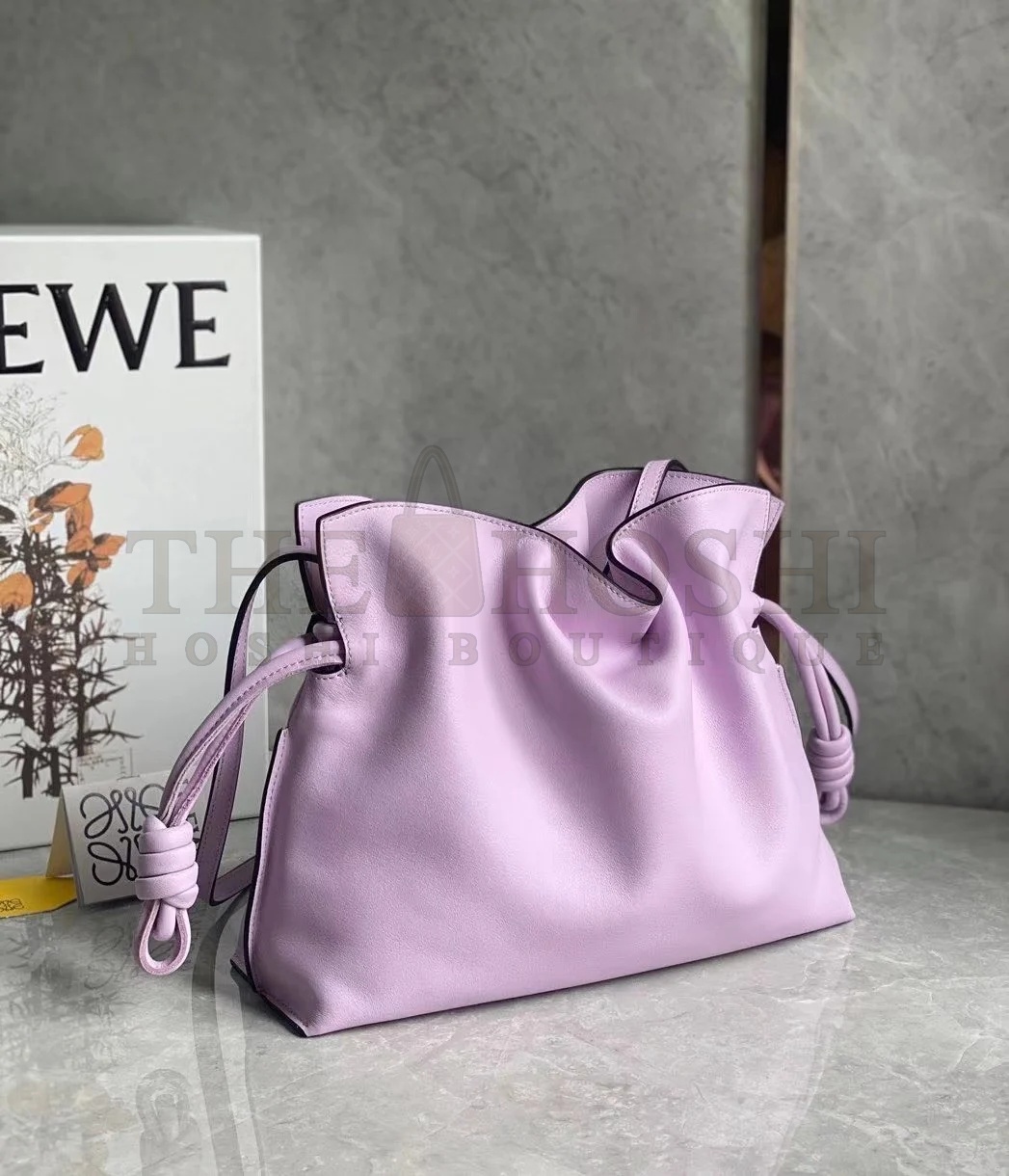 L0ew* Flamenco Clutch Bag In Bloom Orchid Calfskin Master Quality