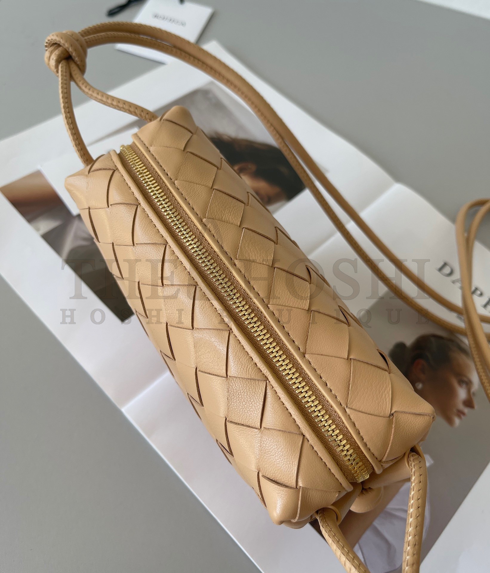 B0tt*ga Ven*ta Loop Mini Bag In Almond Intrecciato Lambskin Master Quality