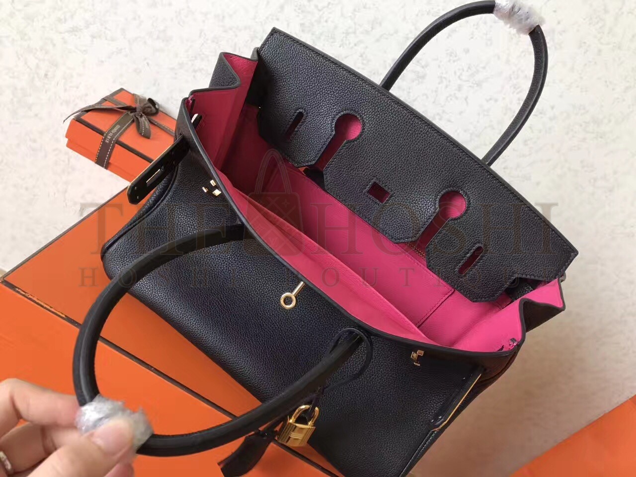 H**me5 Black Birkin 30cm Clemence Handmade Bag Master Quality