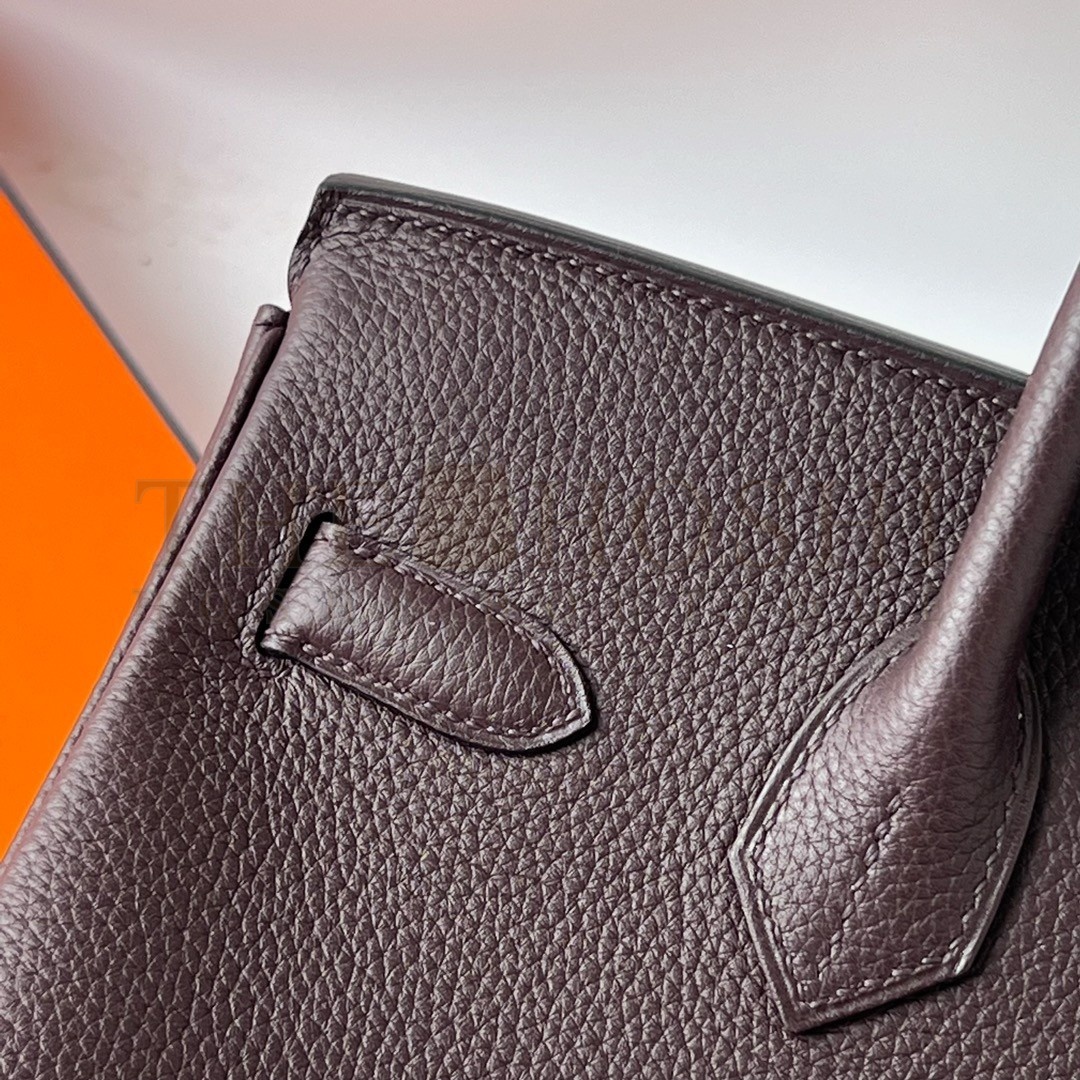 H**me5 Birkin 30 Retourne Handmade Bag In Rouge Sellier Clemence Leather Master Quality