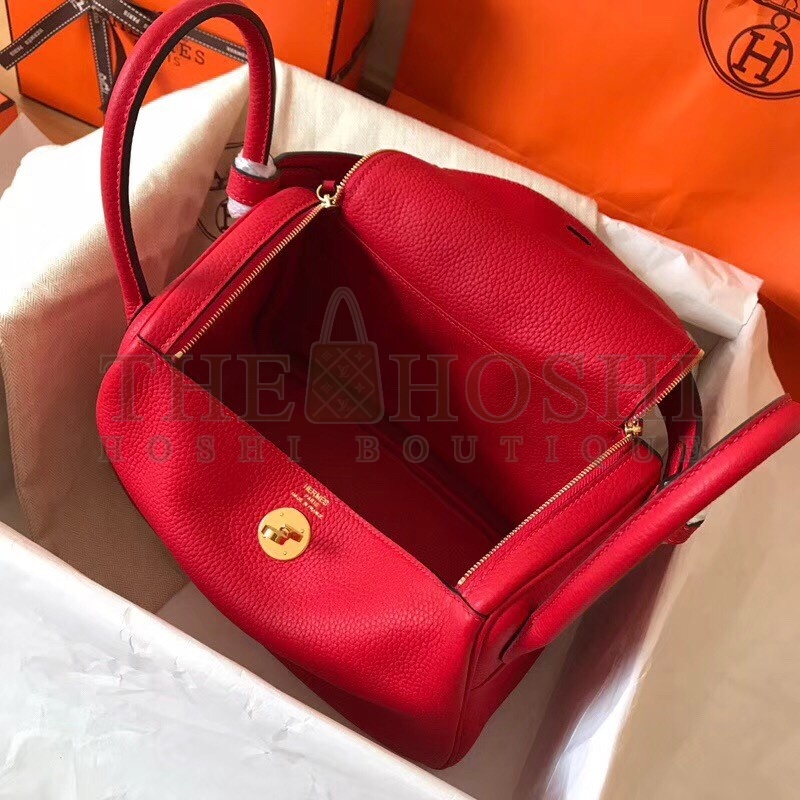 H**me5 Red Lindy 30cm Clemence Handmade Bag Master Quality