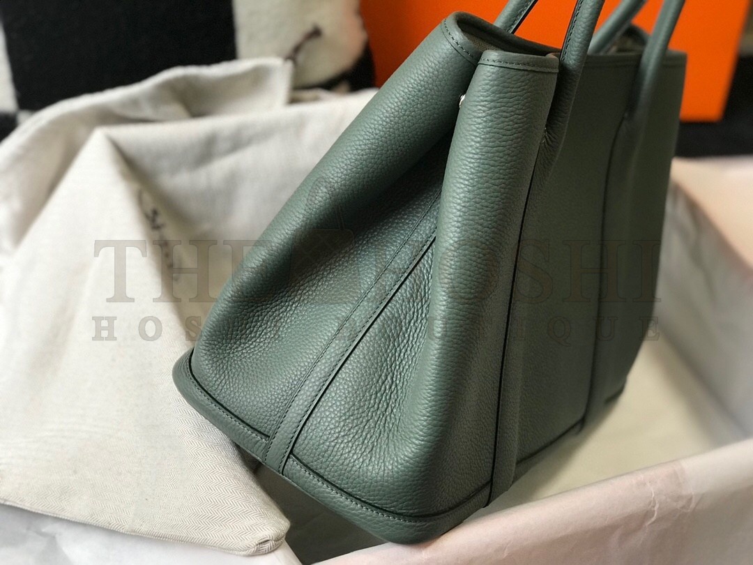 H**me5 Garden Party 36 Bag In Vert Amanda Clemence Leather Master Quality