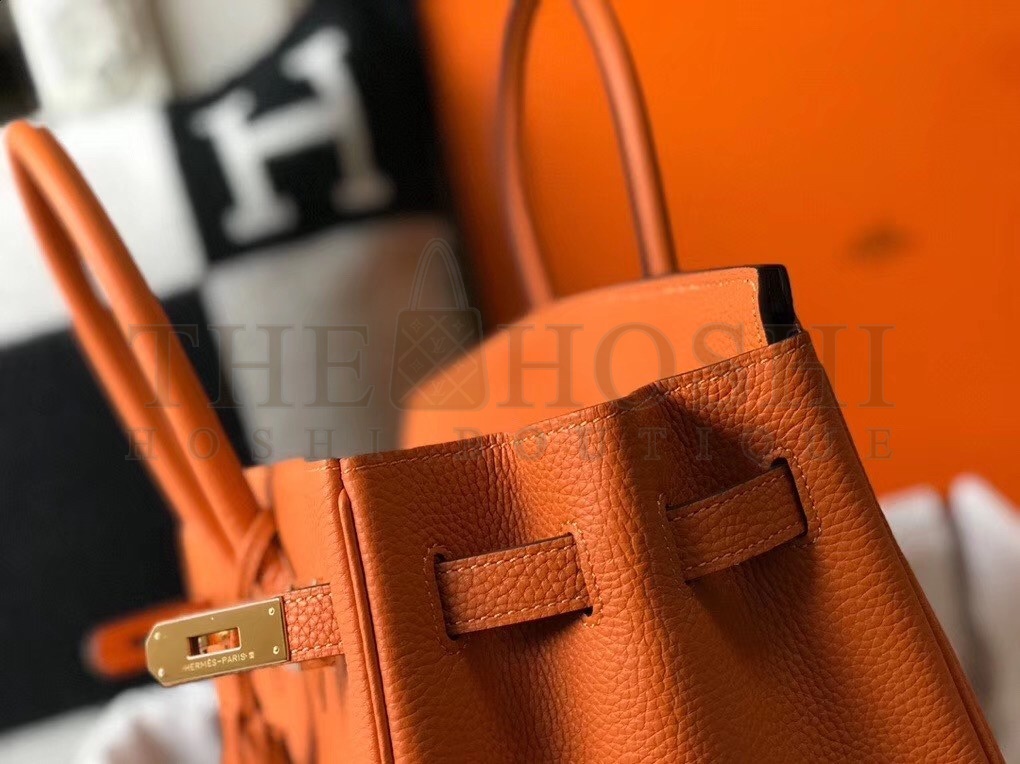 H**me5 Orange Clemence Birkin 30cm Bag Master Quality