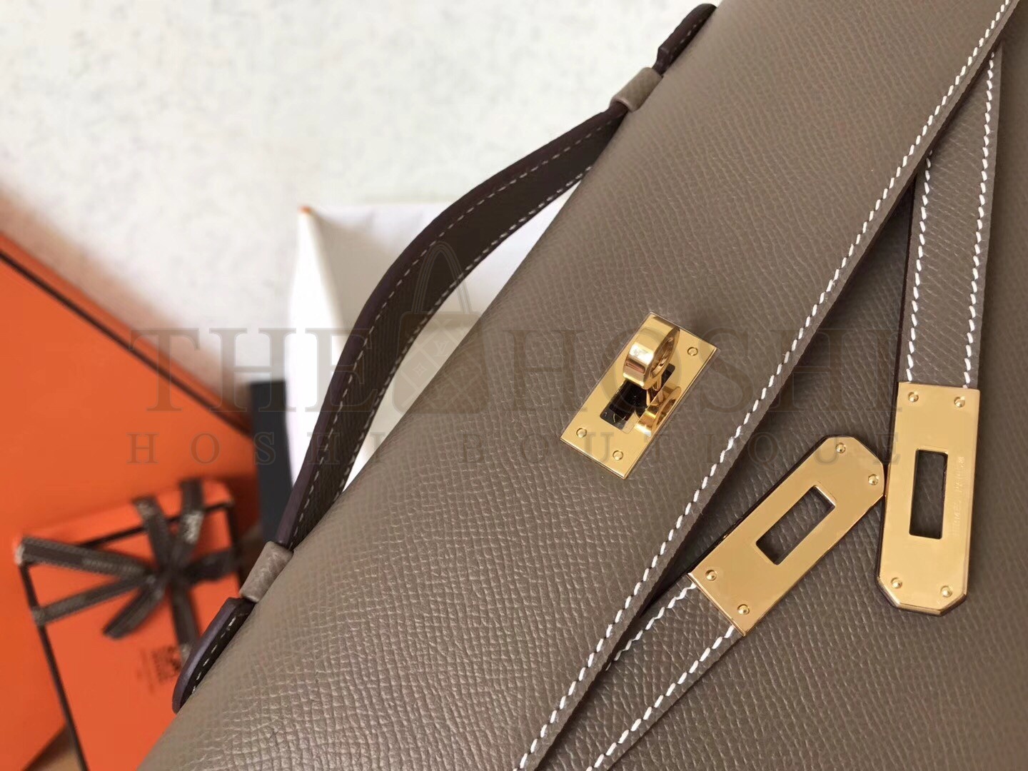 H**me5 Taupe Epsom Kelly Cut Handmade Bag Master Quality