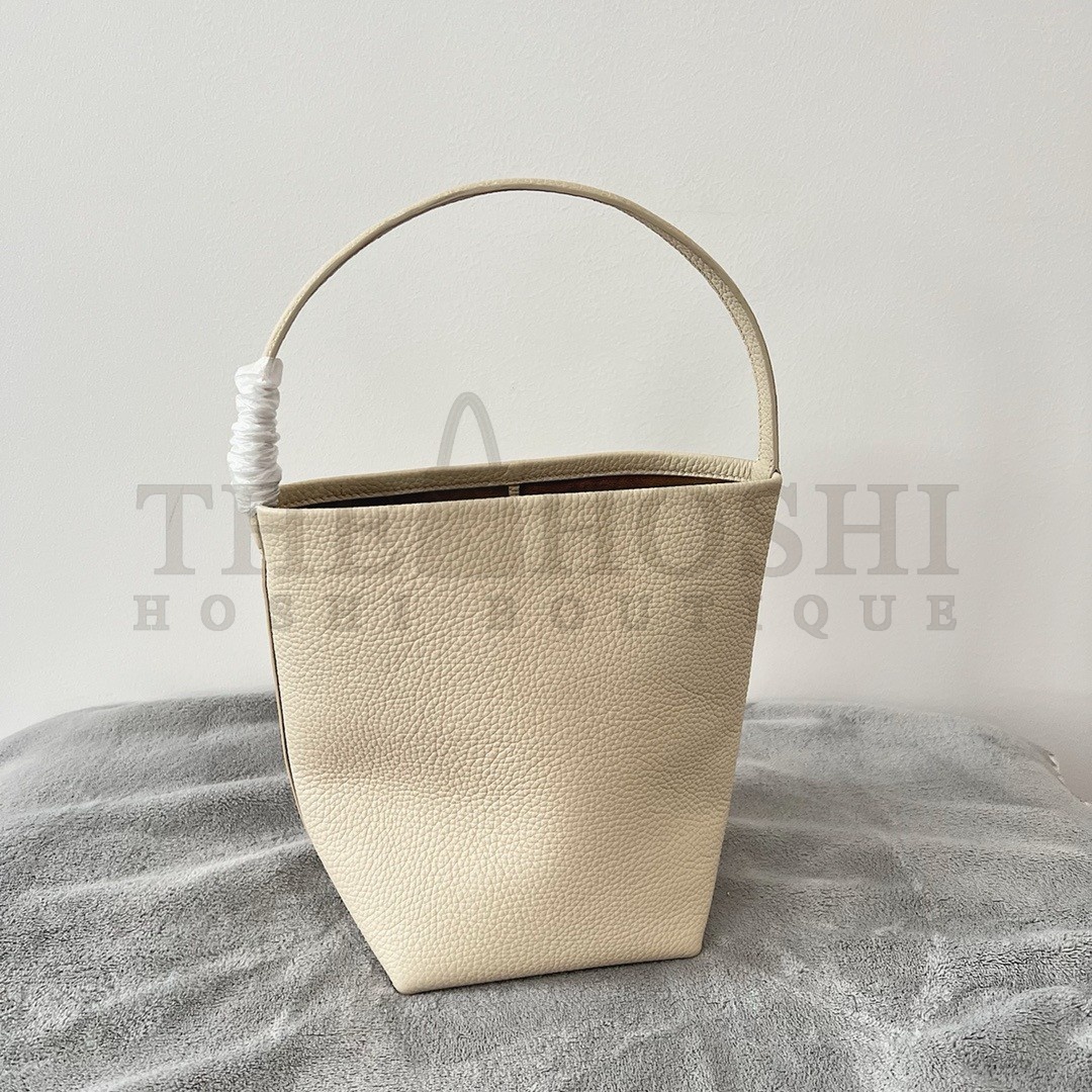 The R0w Small N/S Park Tote in Ivory Grained Leather Master Quality