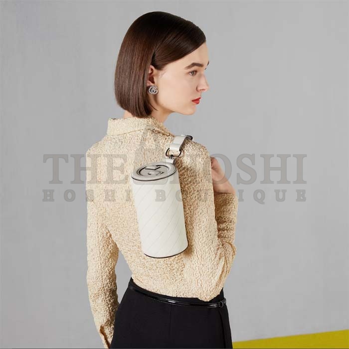 Gvc*1 Women GG Blondie Mini Shoulder Bag Round Interlocking G White Leather Master Quality