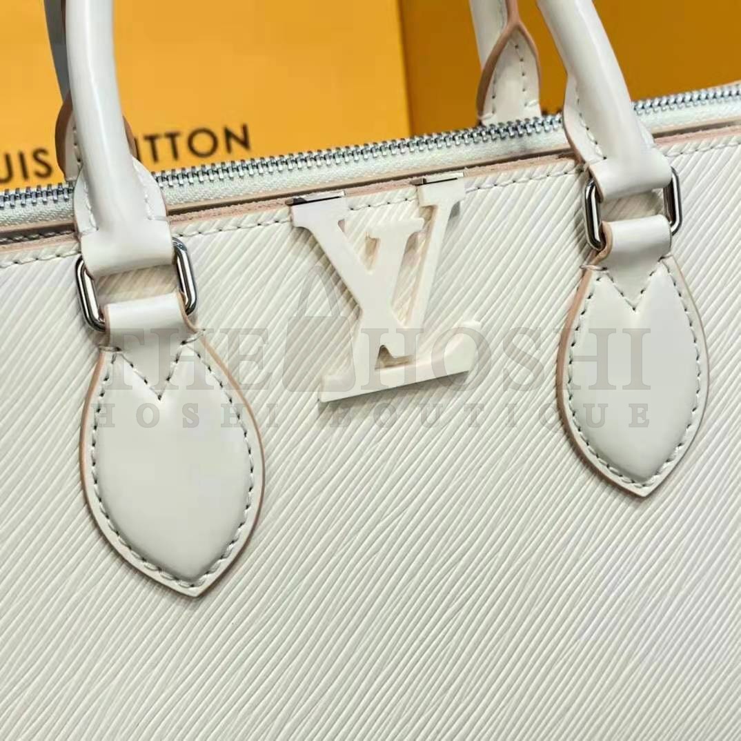 L0vis Vvtt0n LV Women Grenelle Tote MM Bag Galet Gray Epi Grained Cowhide Leather Master Quality