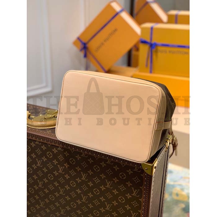 L0vis Vvtt0n LV Women Noé Bucket Bag Brown Monogram Coated Canvas Cowhide Leather Master Quality