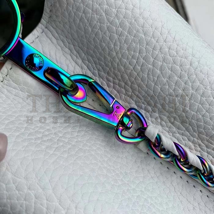 L0vis Vvtt0n LV Women Capucines BB Handbag Snow White Taurillon Leather Cowhide Lining Master Quality