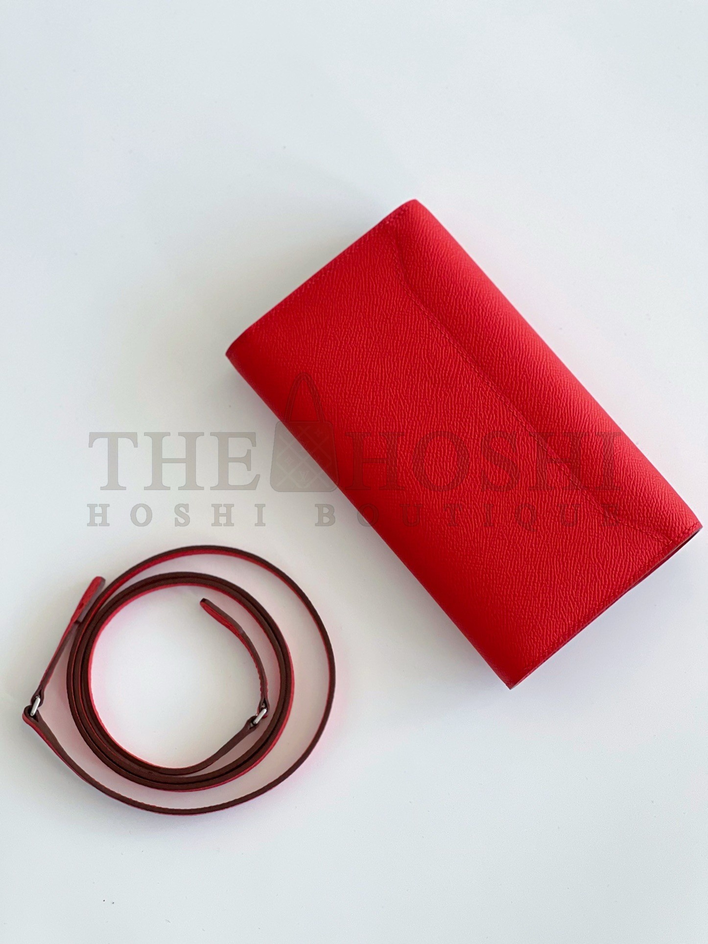 H**me5 Constance To Go Wallet in Red Epsom Calfskin Master Quality