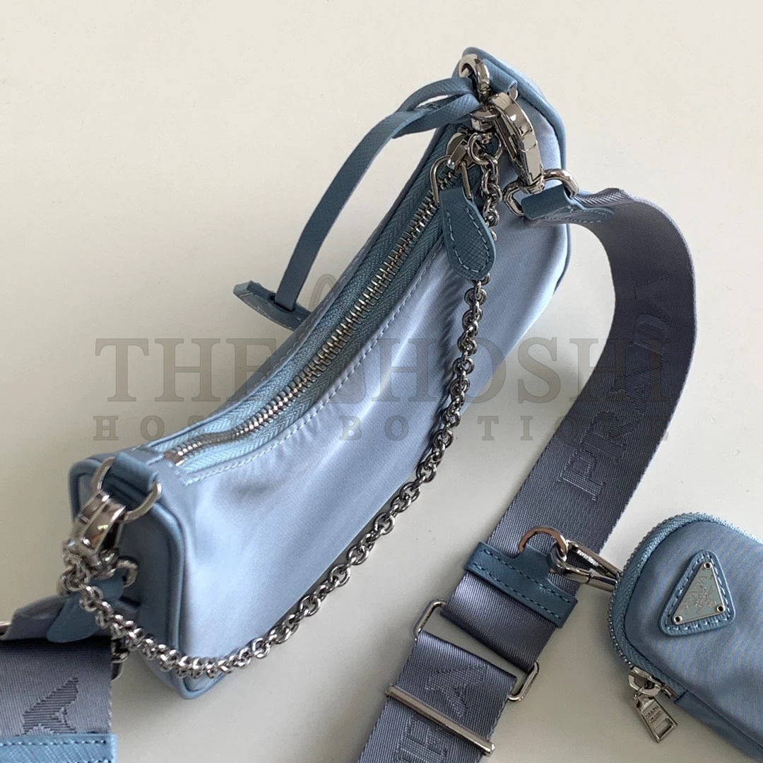 Pra*a Re-Edition 2005 Shoulder Bag In Blue Re-Nylon Master Quality