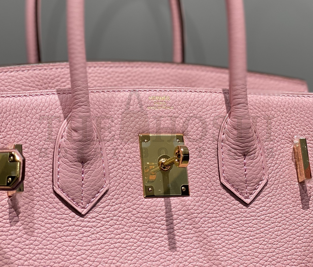H**me5 Pink Birkin 30cm Epsom Handmade Bag Master Quality