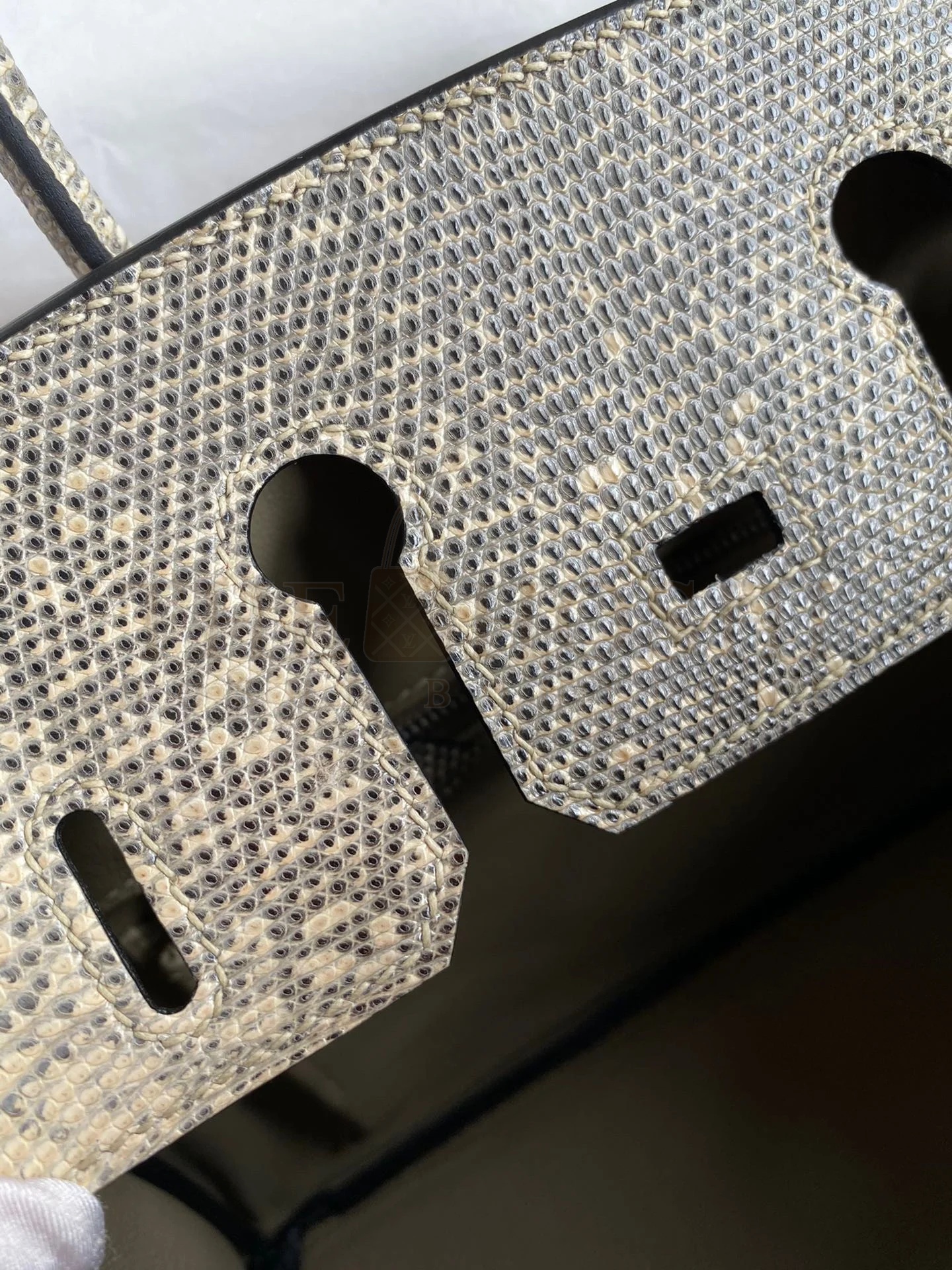 H**me5 Birkin 25 Retourne Handmade Bag In Ombre Lizard Leather Master Quality