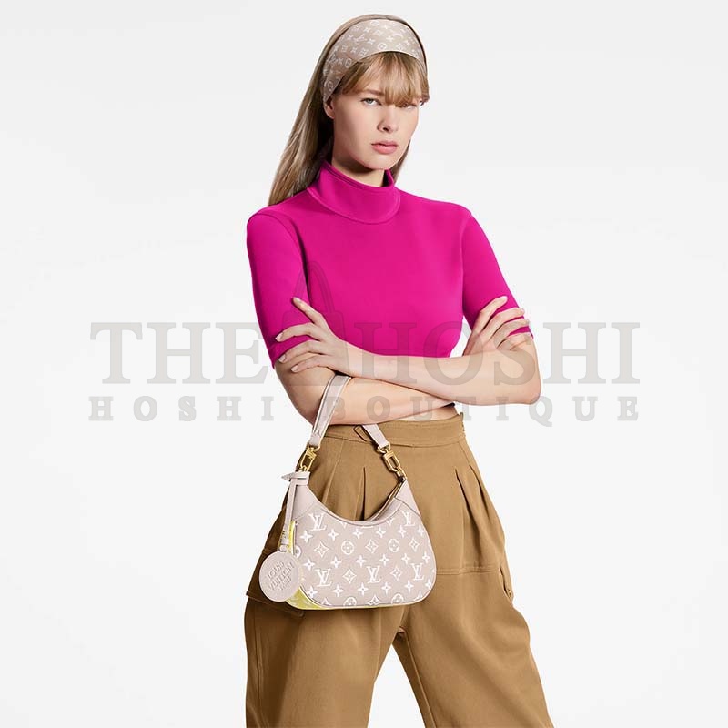 L0vis Vvtt0n LV Women Bagatelle Beige Handbag Printed Embossed Grained Cowhide Leather Master Quality